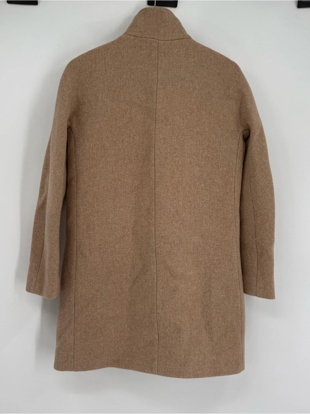 J. Crew Cocoon Coat Italian Stadium-Cloth Wool Blend Nello Gori Tan Size 2 - Picture 7 of 8